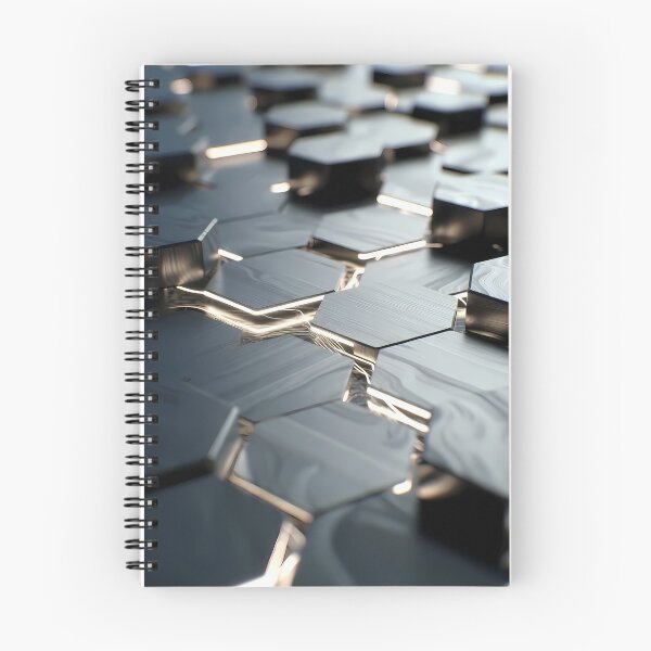 Item preview, Futuristic Silver Gray Hex Grid Blocks – Clean Tech Texture (image size 7840x11680) designed and sold by Digital-Davinci.