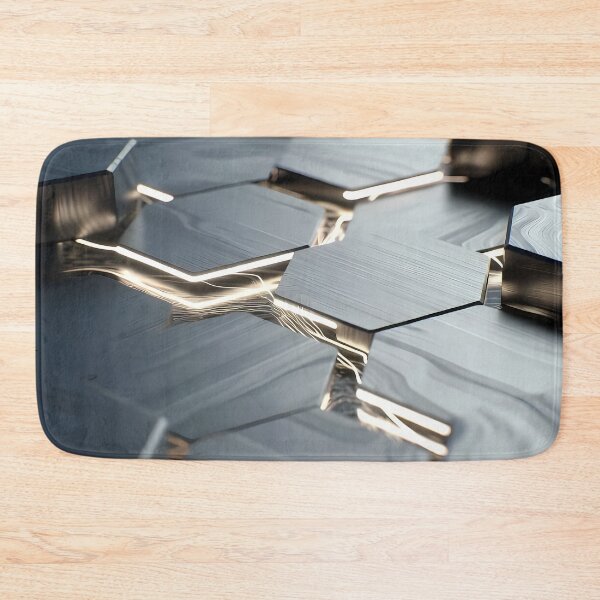 Item preview, Futuristic Silver Gray Hex Grid Blocks – Clean Tech Texture (image size 7840x11680) designed and sold by Digital-Davinci.