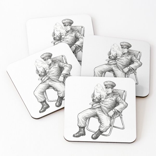Item preview, North Korean Soldier Vaping designed and sold by Naux | Design & Illustration.