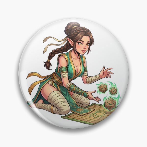 Item preview, Roll for Flurry of Blows: Elven Monk Rolling Dice designed and sold by SkinnyFlatWhite.