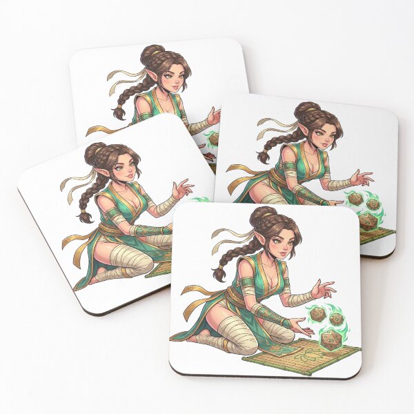 Item preview, Roll for Flurry of Blows: Elven Monk Rolling Dice designed and sold by SkinnyFlatWhite.
