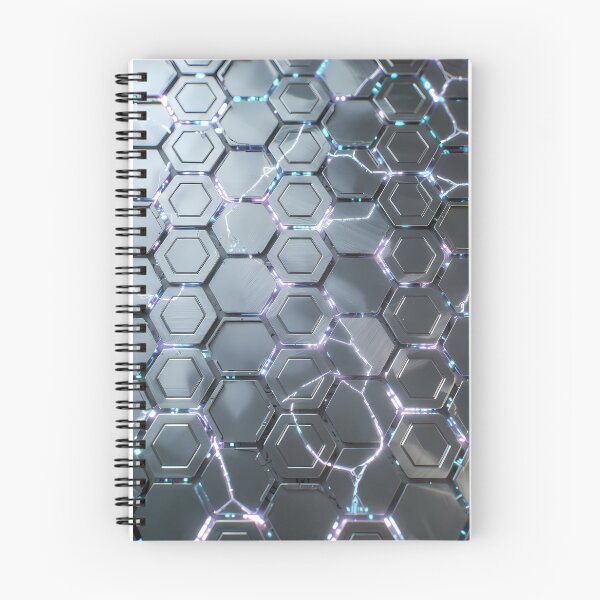 Item preview, Futuristic Silver Gray Hex Grid Blocks – Clean Tech Texture (image size 7840x11680) designed and sold by Digital-Davinci.