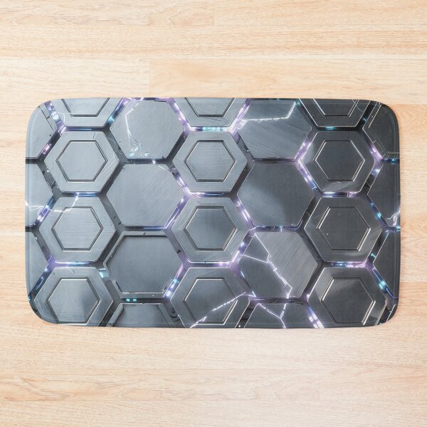 Item preview, Futuristic Silver Gray Hex Grid Blocks – Clean Tech Texture (image size 7840x11680) designed and sold by Digital-Davinci.