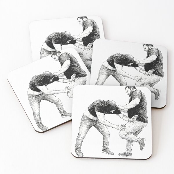 Item preview, Man Pulling Shirt Over Head of Another designed and sold by Naux | Design & Illustration.