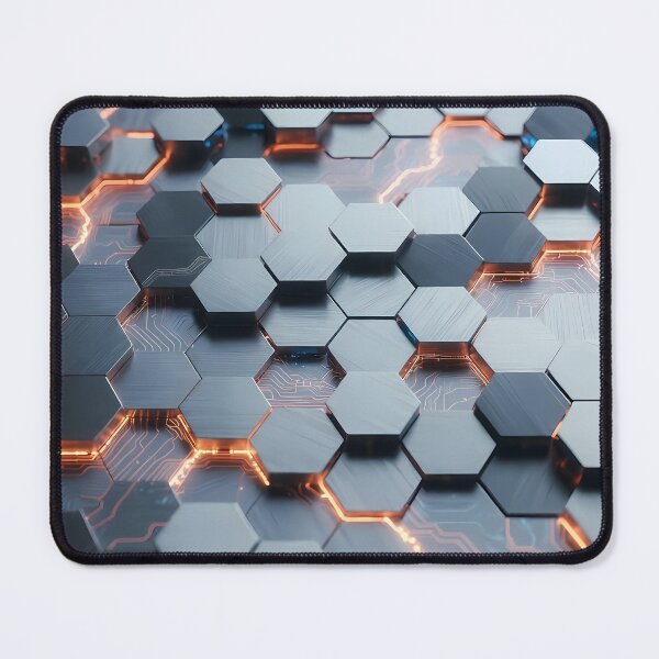 Item preview, Futuristic Silver Gray Hex Grid Blocks – Clean Tech Texture (image size 7840x11680) designed and sold by Digital-Davinci.