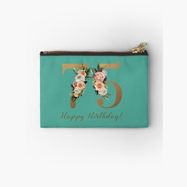 Item preview, Happy Birthday For 75 With Flowers designed and sold by hurmerinta.