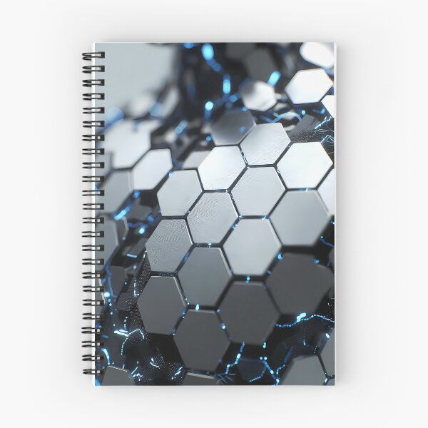 Item preview, Futuristic Silver Gray Hex Grid Blocks – Clean Tech Texture (image size 7840x11680) designed and sold by Digital-Davinci.