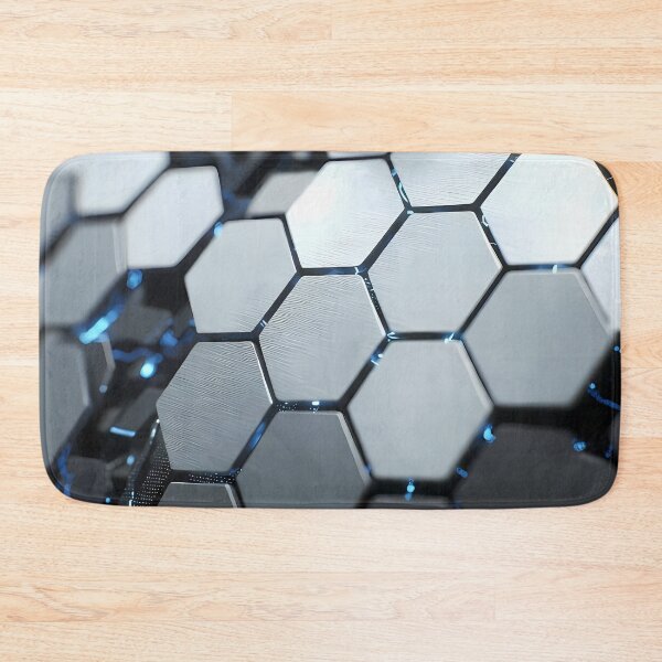 Item preview, Futuristic Silver Gray Hex Grid Blocks – Clean Tech Texture (image size 7840x11680) designed and sold by Digital-Davinci.