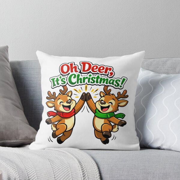 Item preview, Cheerful Reindeer Christmas Pun Cartoon designed and sold by Parallel Fold.