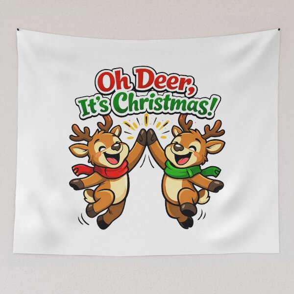 Item preview, Cheerful Reindeer Christmas Pun Cartoon designed and sold by Parallel Fold.