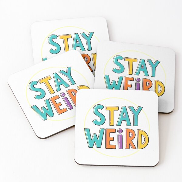 Item preview, Stay Weird Colorful Circle Typography designed and sold by nuel-art.