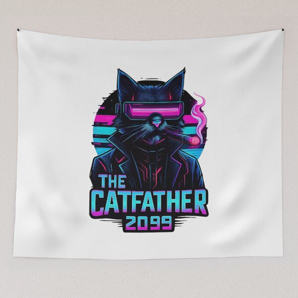 Item preview, The Catfather, The Cat Father,  Cyberpunk designed and sold by graphic-genie.