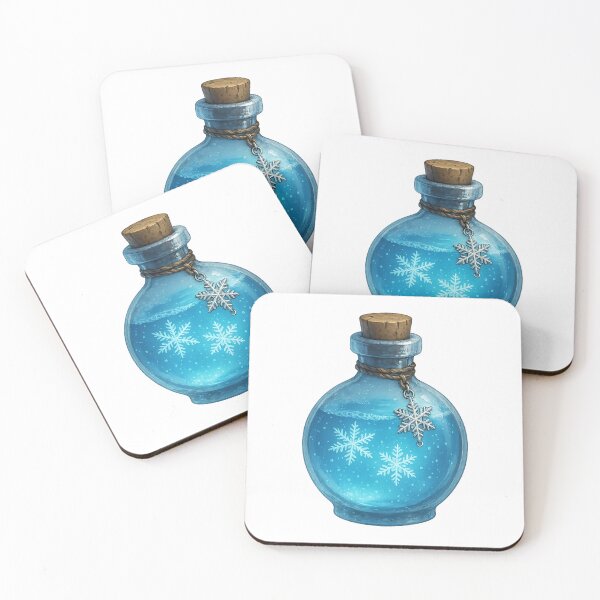 Item preview, Frostveil Elixir – Snowflake Winter Potion Bottle designed and sold by AlcheArtsStudio.