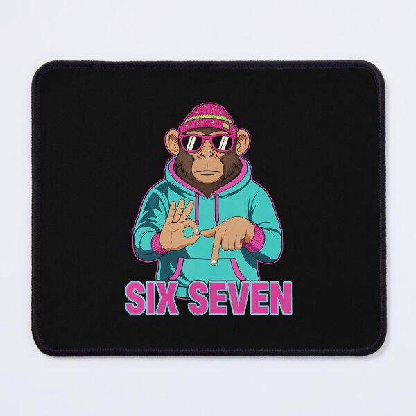 Item preview, Six Seven Meme Cute Monkey 67 Funny Gen Z Apha Slang designed and sold by vaharisanic.