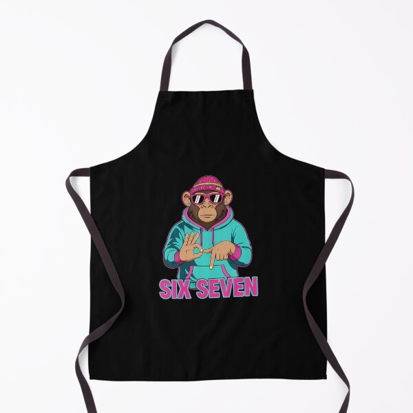 Item preview, Six Seven Meme Cute Monkey 67 Funny Gen Z Apha Slang designed and sold by vaharisanic.
