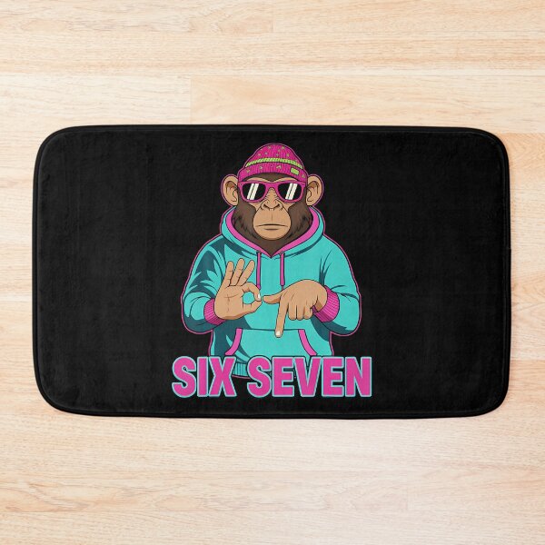Item preview, Six Seven Meme Cute Monkey 67 Funny Gen Z Apha Slang designed and sold by vaharisanic.