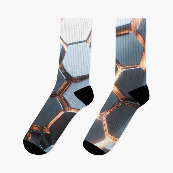 Item preview, Futuristic Silver Gray Hex Grid Blocks, Yellow Back Light – Clean Tech Texture (image size 7840x11680) designed and sold by Digital-Davinci.