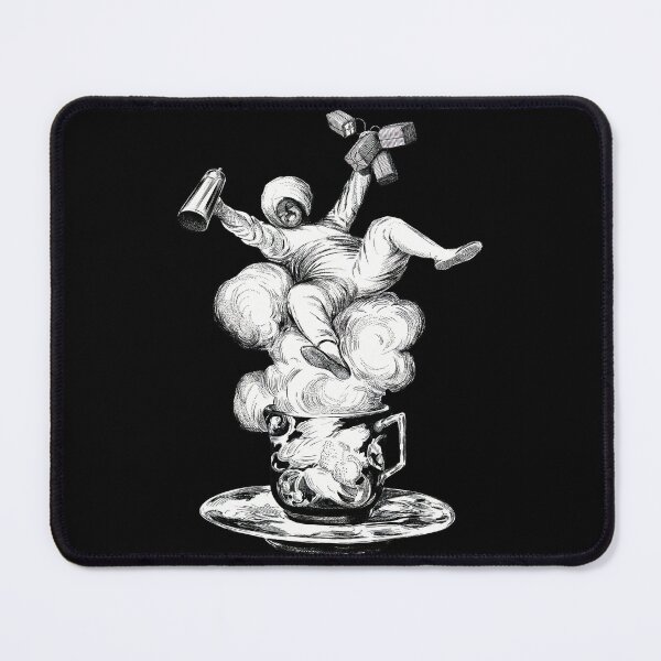Item preview, Cheerful Man in Turban Playfully Floating Above Steaming Cup of Coffee designed and sold by Naux | Design & Illustration.