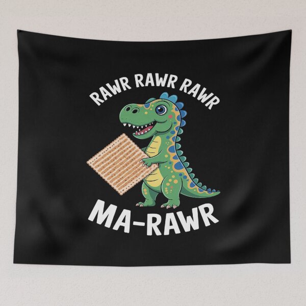 Item preview, Passover Maror Ma-Roar Dinosaur Pesach  Kids  designed and sold by FadeOfThrone.