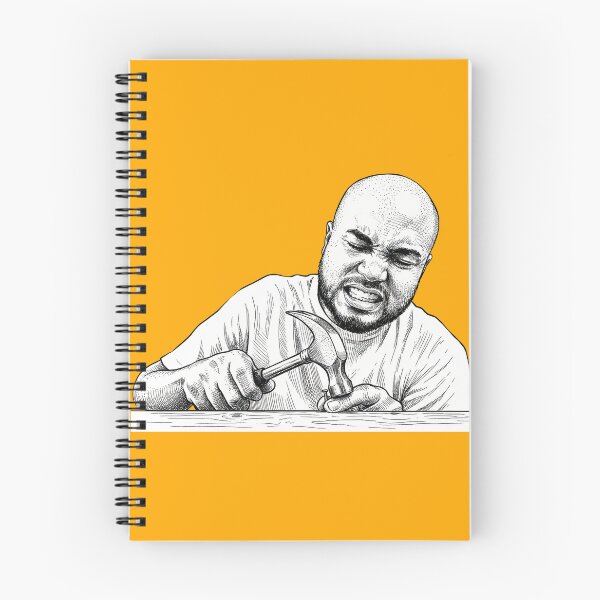 Item preview, Man Hitting Fingers with Hammer and Missing Nail designed and sold by Naux | Design & Illustration.