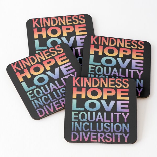 Item preview, Peace Kindness Hope Love Equality Inclusion Diversity  designed and sold by MarryIsMonth.