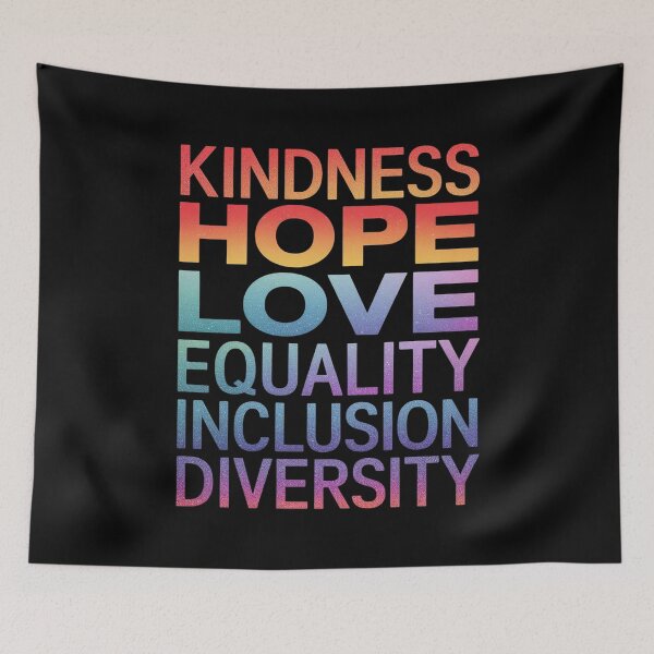 Item preview, Peace Kindness Hope Love Equality Inclusion Diversity designed and sold by MarryIsMonth.