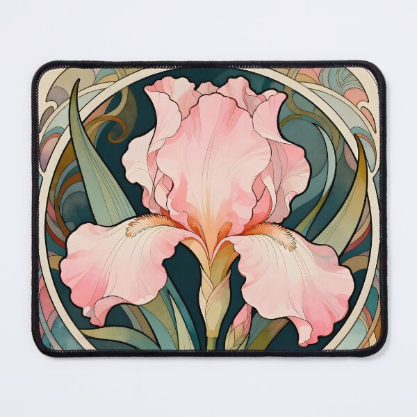 Item preview, Art Nouveau Iris Dreamy Floral Art designed and sold by Glimmersmith.