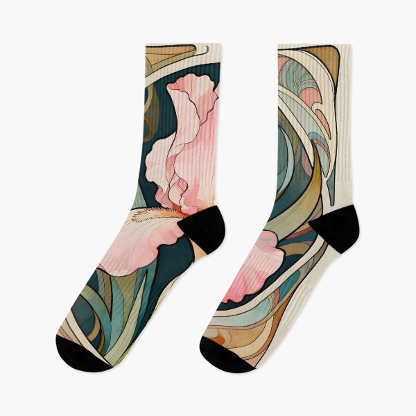Item preview, Art Nouveau Iris Dreamy Floral Art designed and sold by Glimmersmith.