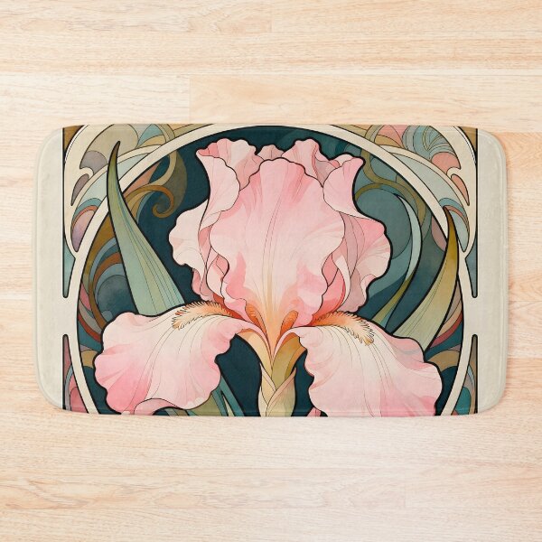 Item preview, Art Nouveau Iris Dreamy Floral Art designed and sold by Glimmersmith.