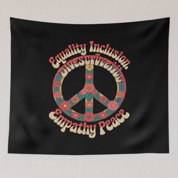 Item preview, LOVE Equality Inclusion Kindness Diversity Hope Peace  designed and sold by FadeOfThrone.