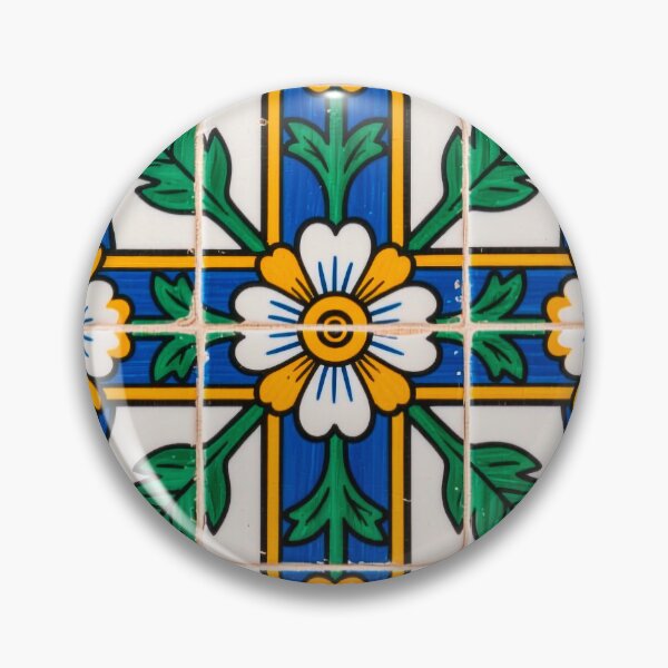 Item preview, Portuguese Azulejo Floral Tile Pattern designed and sold by vivaportugalstore.