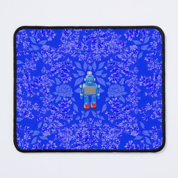 Item preview, AI unisex Rob the robot in blumen blue foliage designed and sold by SueKnox.
