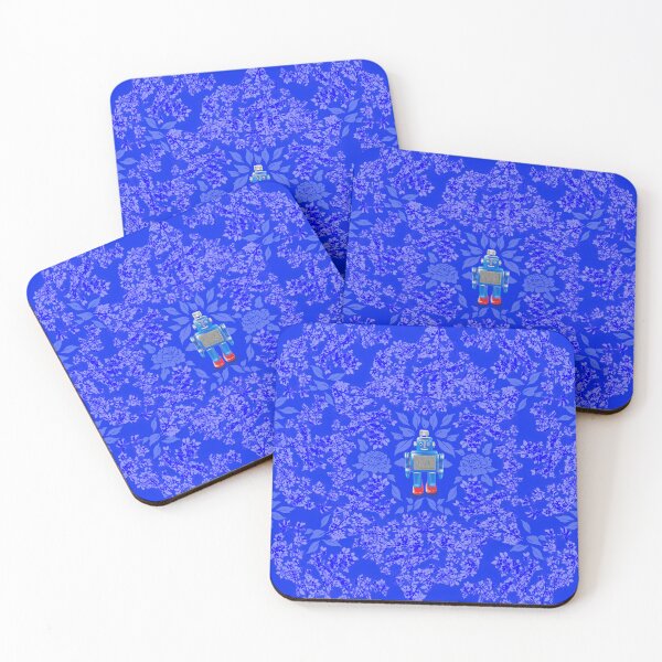 Item preview, AI unisex Rob the robot in blumen blue foliage  designed and sold by SueKnox.