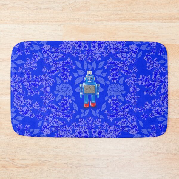 Item preview, AI unisex Rob the robot in blumen blue foliage  designed and sold by SueKnox.