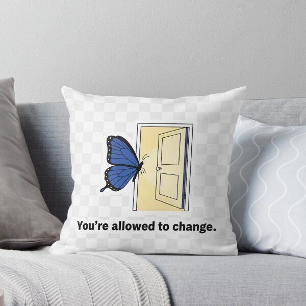 Item preview, You’re Allowed to Change Inspirational Art - Minimalist Butterfly and Open Door Graphic for Empowerment designed and sold by Zara’s shop.