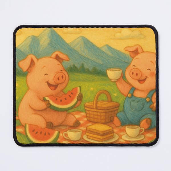 Artikelvorschau, Schwein gehabt, lustiges Picknick in den Bergen entworfen und verkauft von Mauswohn.