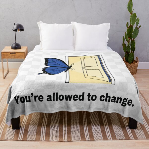 Item preview, You’re Allowed to Change Inspirational Art - Minimalist Butterfly and Open Door Graphic for Empowerment designed and sold by Zara’s shop.