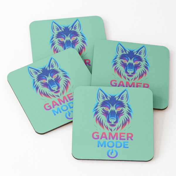Item preview, Gamer Mode Wolf Neon Gaming Design | Hardcore Gamer Unisex T-Shirt designed and sold by MUKUND FASHION DESIGN.