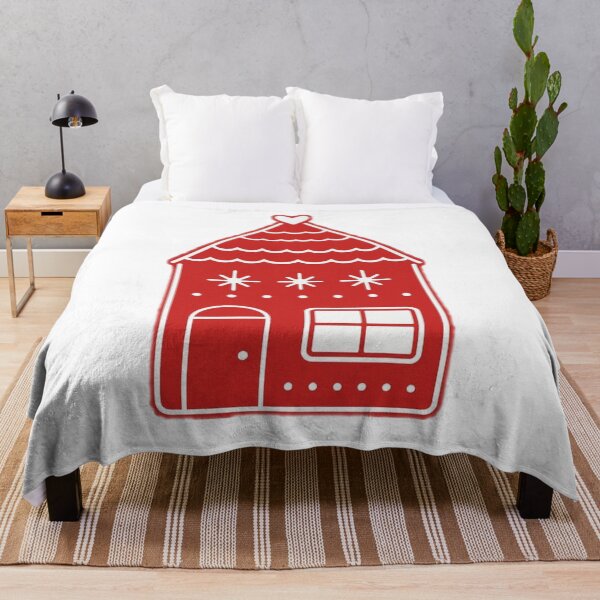 Item preview, Classic Red Gingerbread House – Cozy Christmas Design designed and sold by goold-fish.