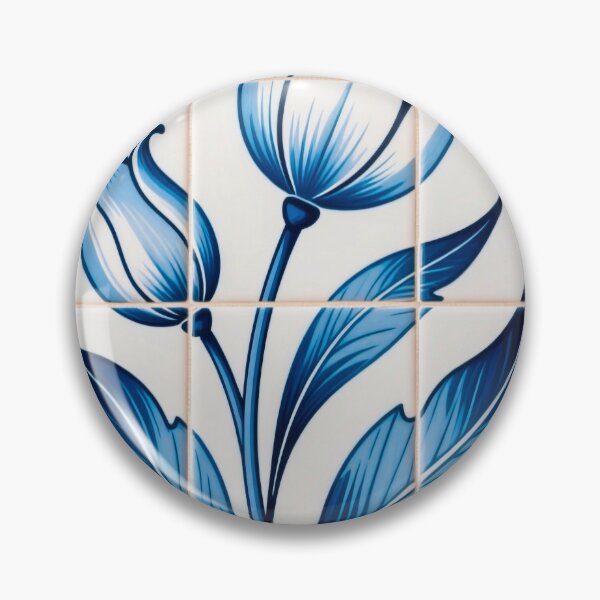 Item preview, Blue Portuguese Azulejo Floral Tiles   designed and sold by vivaportugalstore.