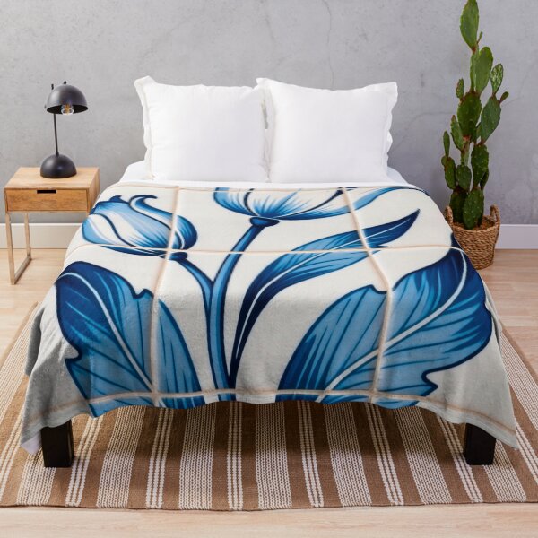 Item preview, Blue Portuguese Azulejo Floral Tiles   designed and sold by vivaportugalstore.