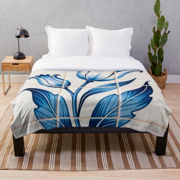 Item preview, Azulejos florales portugueses azules designed and sold by vivaportugalstore.