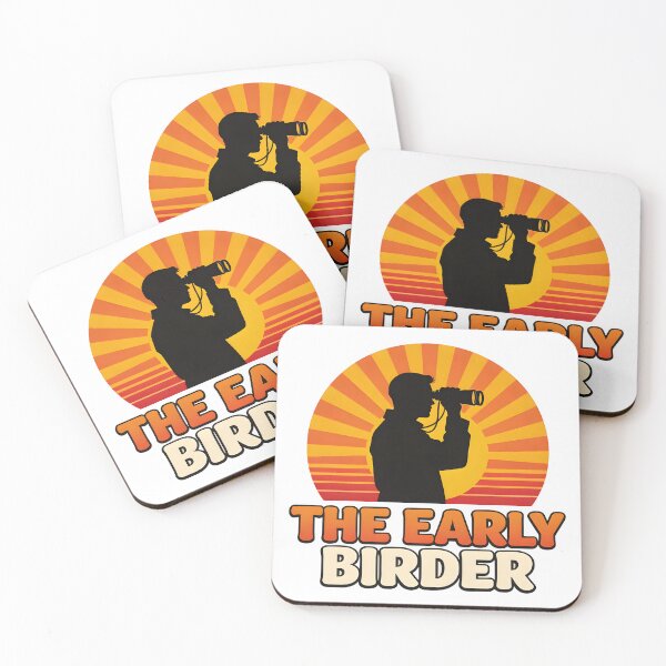 Item preview, The Early Birder Funny Retro Birdwatcher Graphic Tee designed and sold by NatureNookTees.