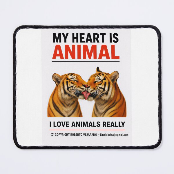 Item preview, TIGERS KISS 8K 1 designed and sold by ANIMALS IN LOVE - T- SHIRTS - Zoomagic Puzzle.
