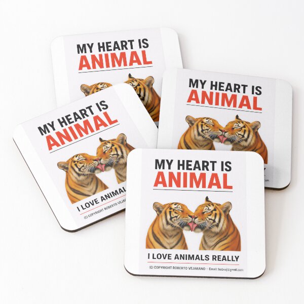 Item preview, TIGERS KISS 8K 1 designed and sold by ANIMALS IN LOVE - T- SHIRTS - Zoomagic Puzzle.