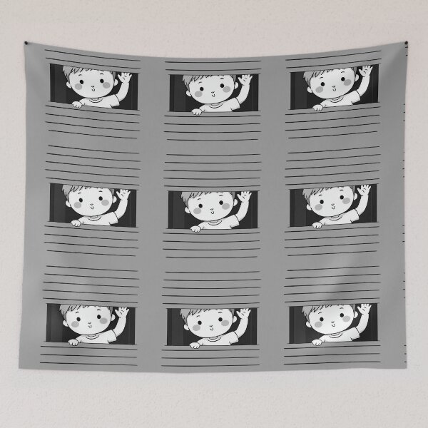 Item preview, Curious Little Peek – Playful Minimal Cartoon with a Mysterious Vibe designed and sold by PixelVibe782.