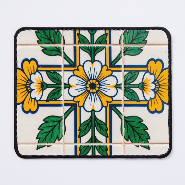 Item preview, Portuguese Azulejo Floral Cross Tiles designed and sold by vivaportugalstore.