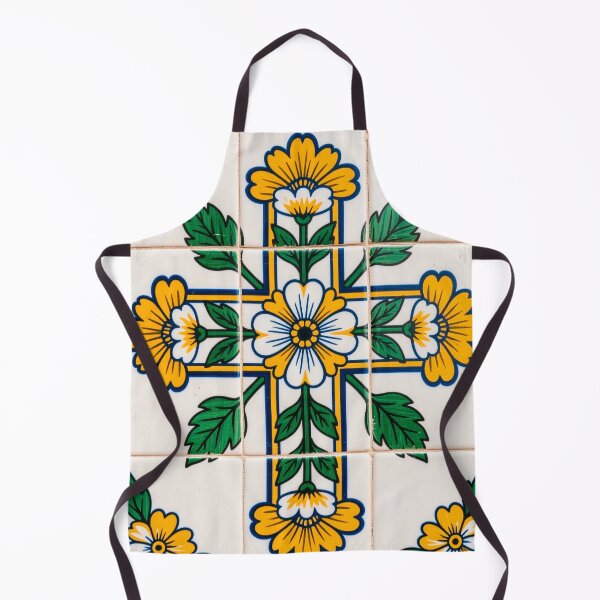 Item preview, Portuguese Azulejo Floral Cross Tiles designed and sold by vivaportugalstore.