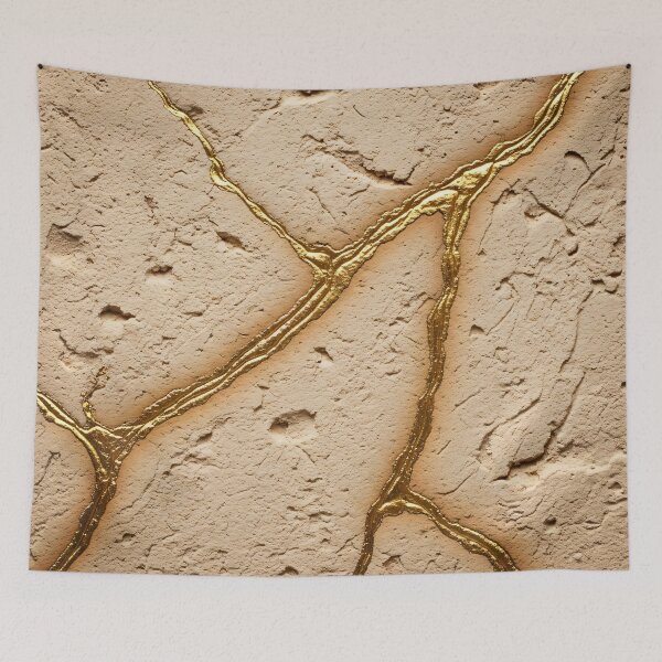 Item preview, Kintsugi Sandstone Veins designed and sold by Kaleidoscope Print.