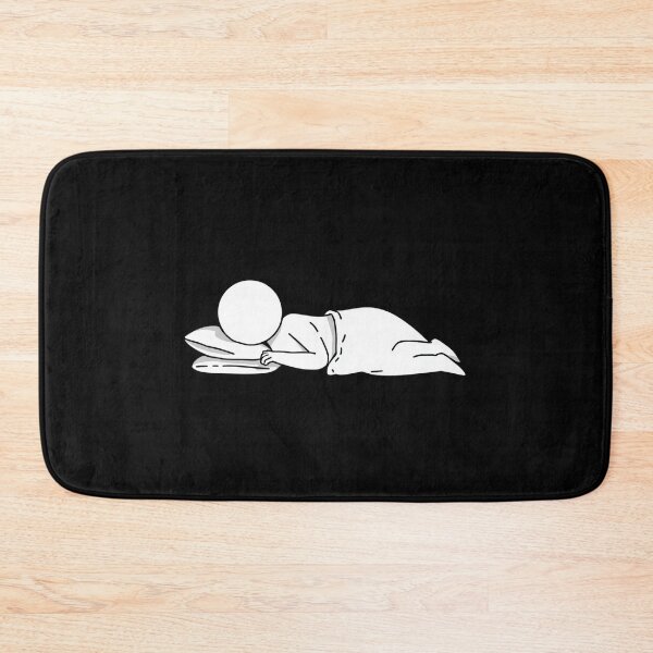 Item preview, Quiet Rest – Minimal Monochrome Illustration of Deep Comfort designed and sold by PixelVibe782.